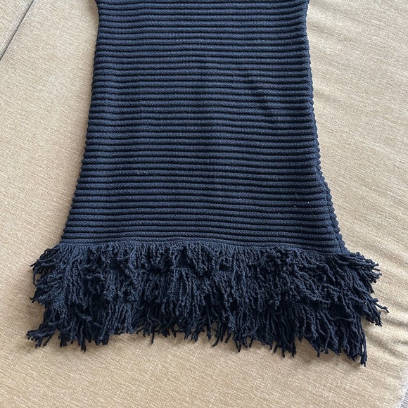 ZARA FRINGED CHECKERED KNIT DRESS NWT - Picture 3 of 3